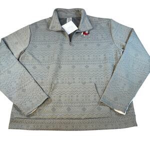 NWT Gameday Couture women gray 1/4 zip textured Georgia bulldogs. Size XXL